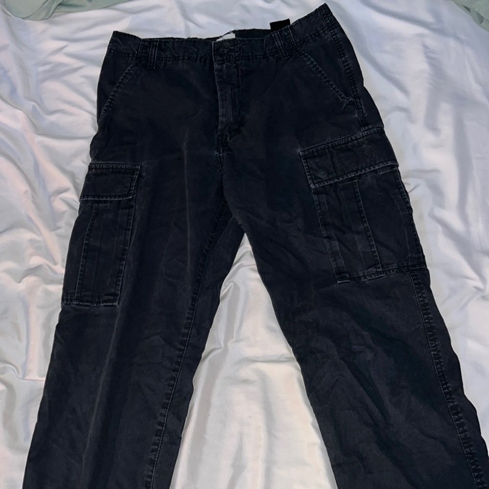 H&M Black Cargo Pants for Men